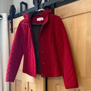 Calvin Klein Crimson Quilted Jacket